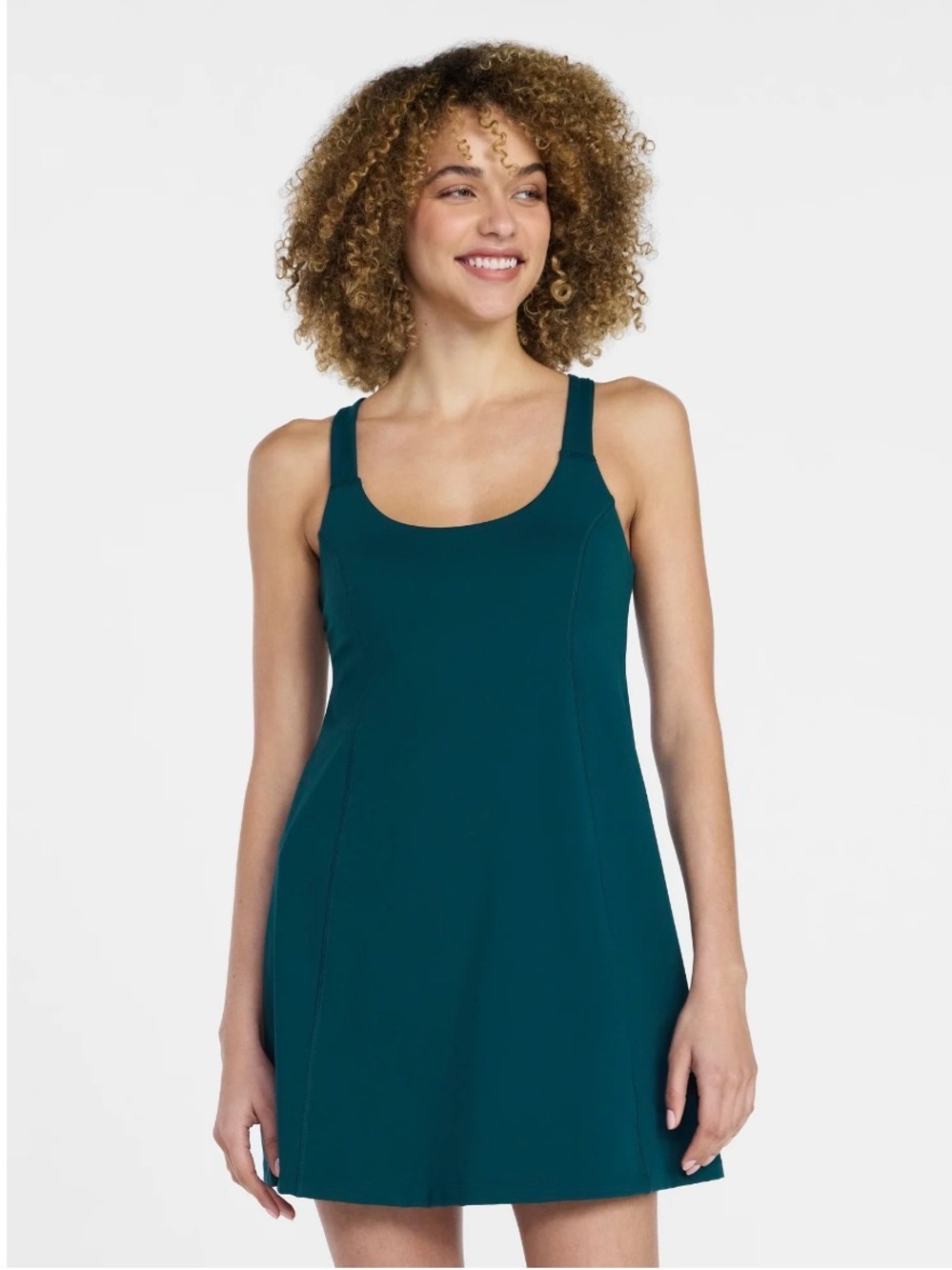 No Boundaries Twist Back Active Dress Black Medium